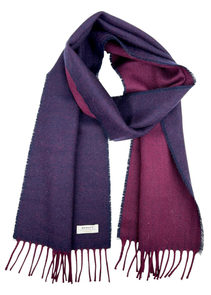 McNutt Burgundy & Navy Reversible Scarf
