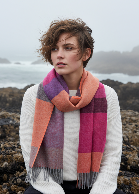 McNutt Lambswool Scarf | Havana Stripe