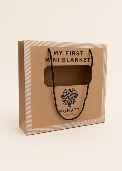 McNutt of Donegal Ice Blue Mini Blanket | Pure Wool