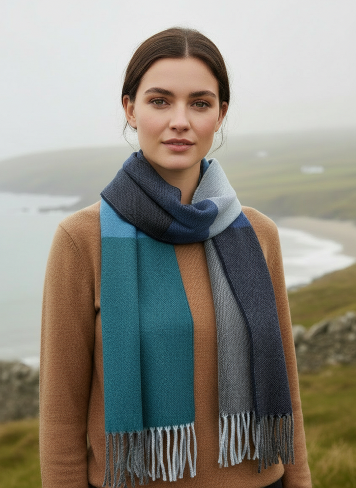 McNutt Lambswool Scarf | Marine Stripe