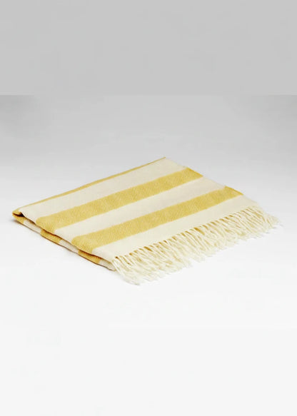 McNutt of Donegal Whispering Lemon Baby Blanket | Pure Wool