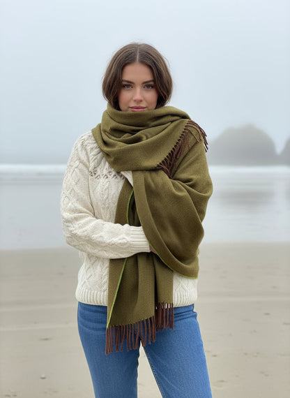 McNutt Cashmere Wrap | Turf Green