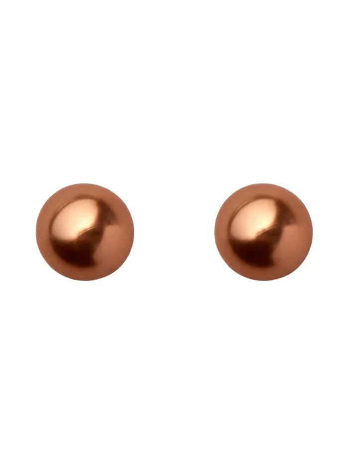 MEDIO STUD EARRINGS (INDIAN TAN)
