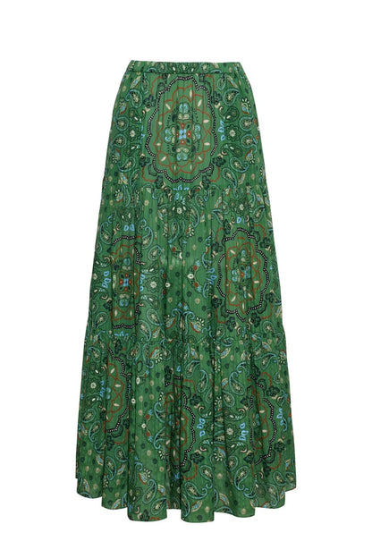Melanie Skirt - Bandana Green