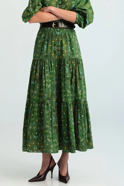 Melanie Skirt - Bandana Green