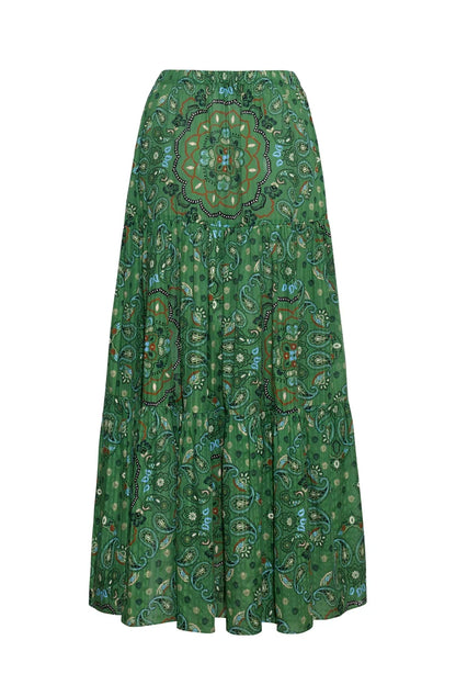 Melanie Skirt - Bandana Green