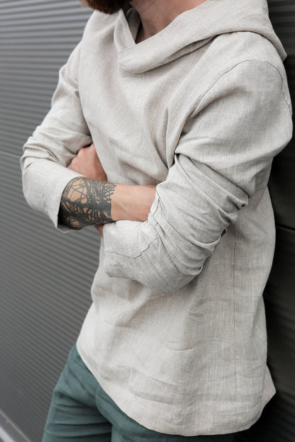 Men’s Linen Hoodie BALSA - US WAREHOUSE