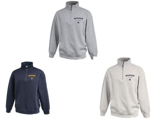 Michigan Sleep, 1/4 zip sweatshirt, Men's Fit