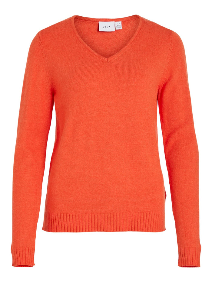 Miela V-Neck Jumper (Tigerlily DARK MELANGE)
