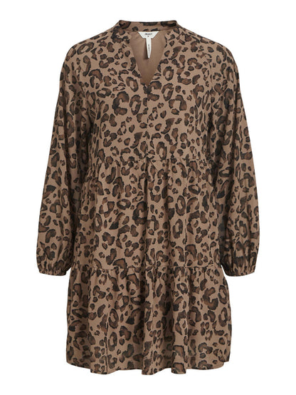MILA SMOCK DRESS (FOSSIL/ DARK EARTH)