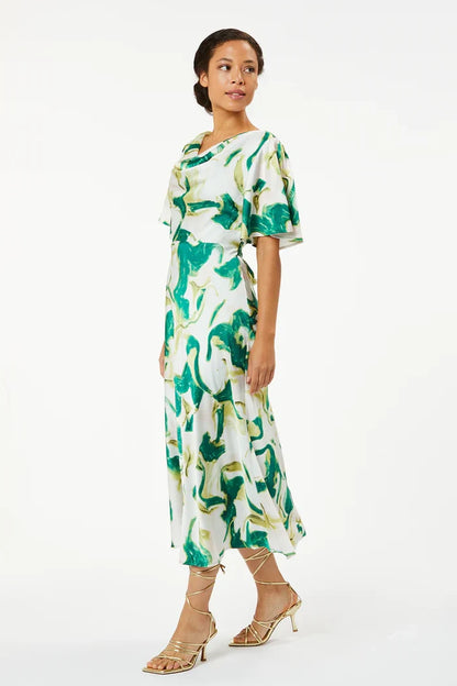 Mimi Cowl Neck Maxi Dress (Green)