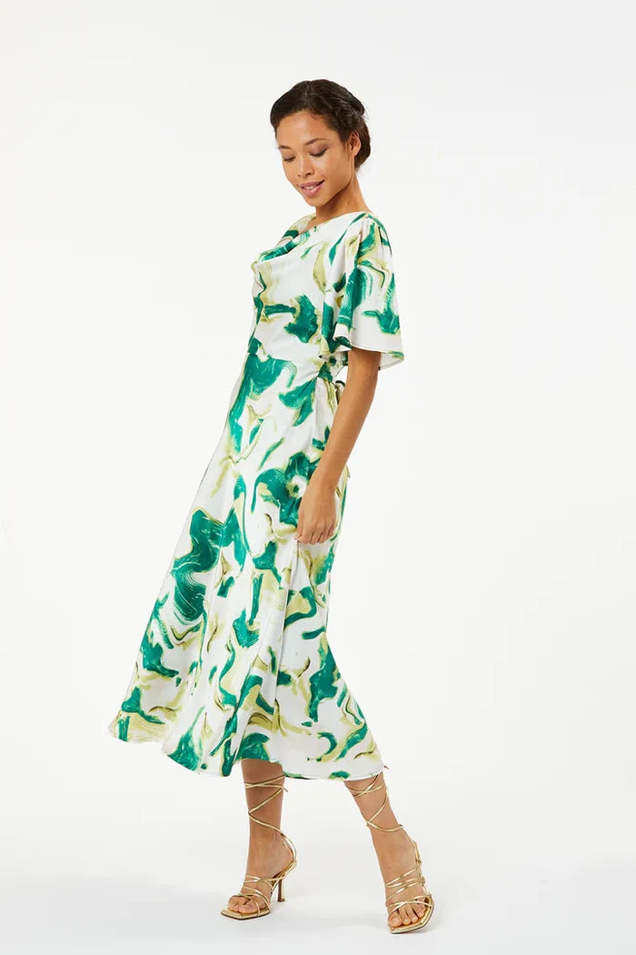 Mimi Cowl Neck Maxi Dress (Green)