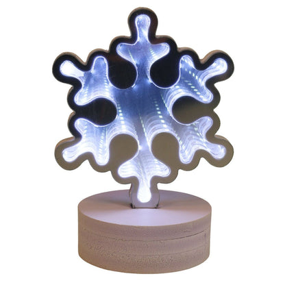 Decorative lamp with a snowflake design on a white background
