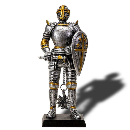 Miniature Knight with Mace Statue