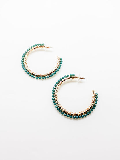 Mira Earrings in Teal
