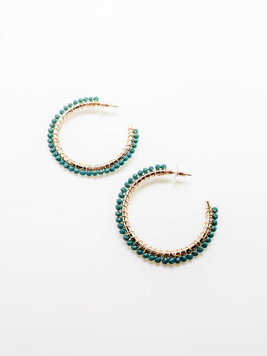 Mira Earrings in Teal