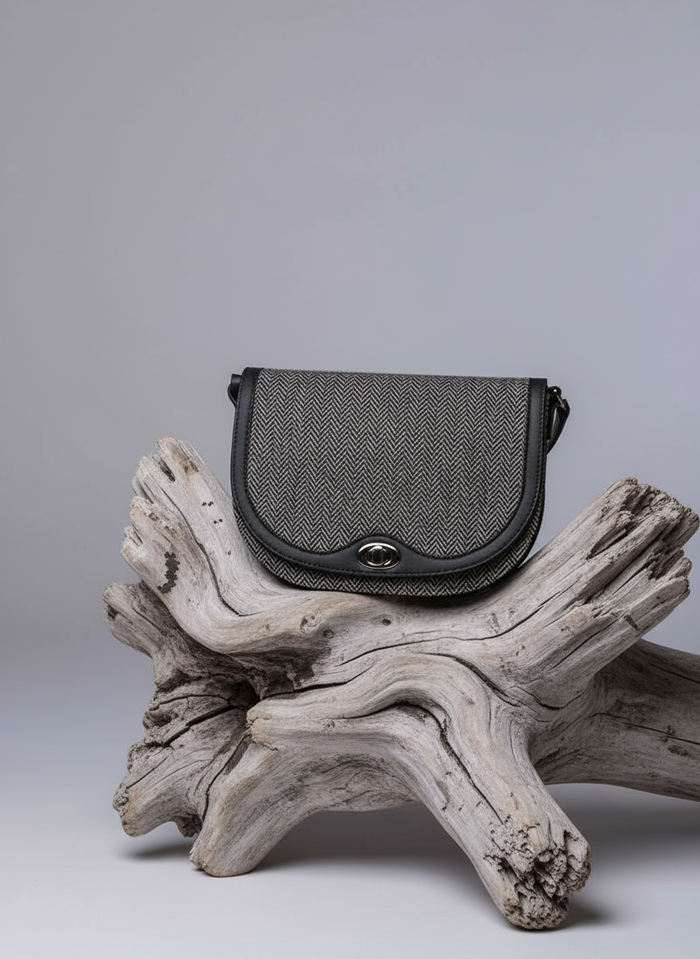 Mucros Erin Bag | Grey Herringbone