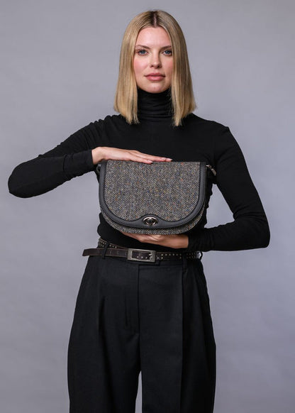 Mucros Erin Bag | Grey Herringbone