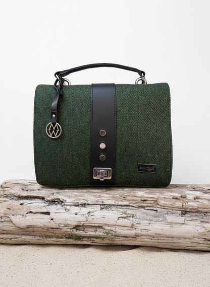Mucros Fiona Bag | Green Herringbone