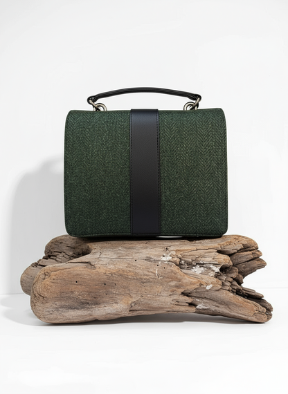 Mucros Fiona Bag | Green Herringbone