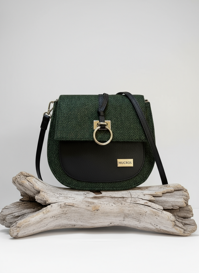 Mucros Grace Bag | Green Herringbone