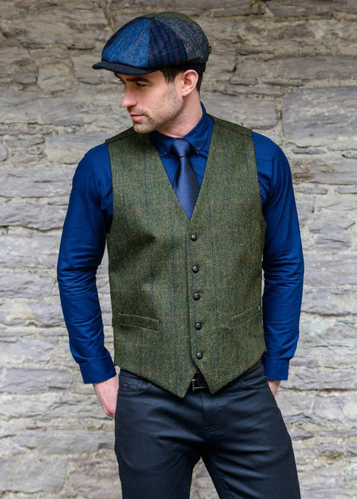 Mucros Tweed Waistcoat | Green