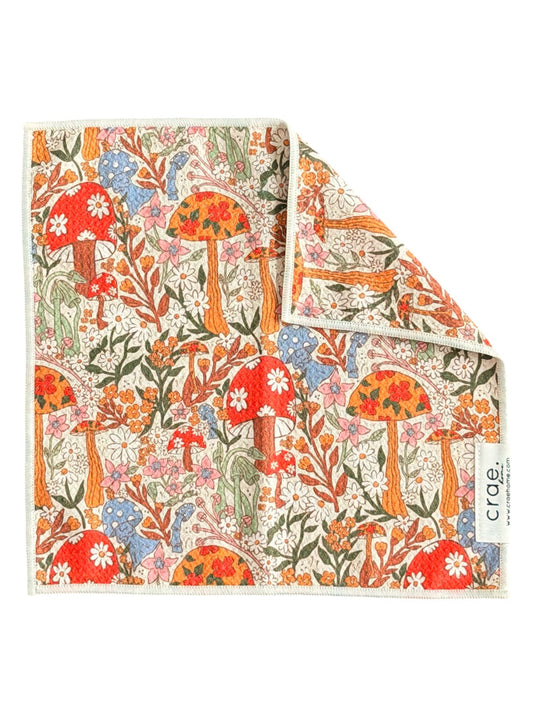 Mushroom Meadows: Double-Sided Washcloth