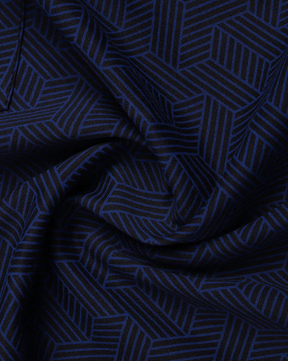 Navy Printed Polo - Sign