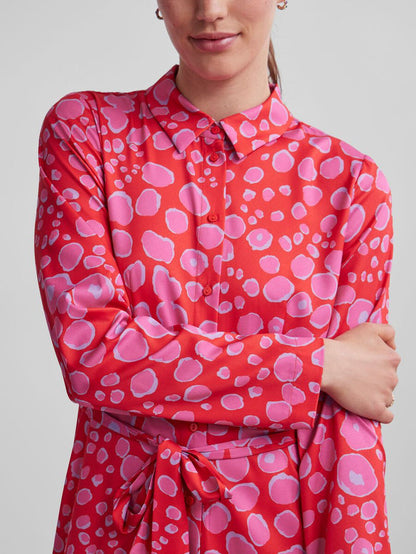 Nelly Shirt Dress (Flame Scarlet)