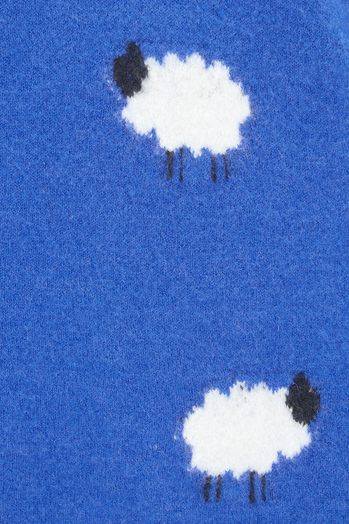 Nessa Jumper- Blue, Fluffy Sheep