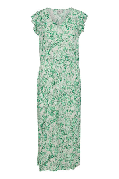 Nicola V-Neck Dress (Green)