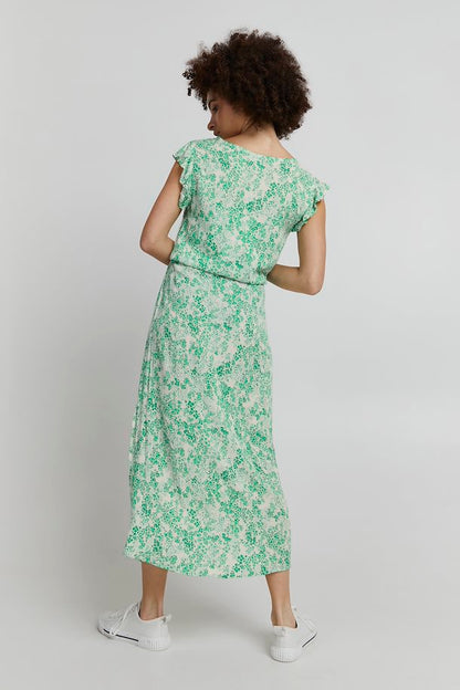 Nicola V-Neck Dress (Green)