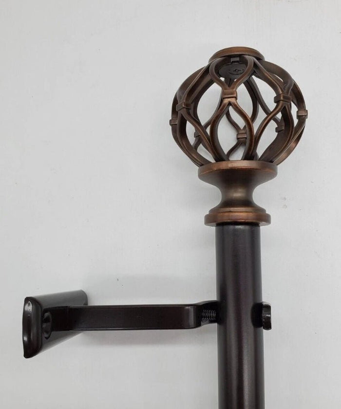 Nicolas 1" Adjustable Curtain Rod - Dark Bronze - 36" - 72" - Wichita Home Outlet