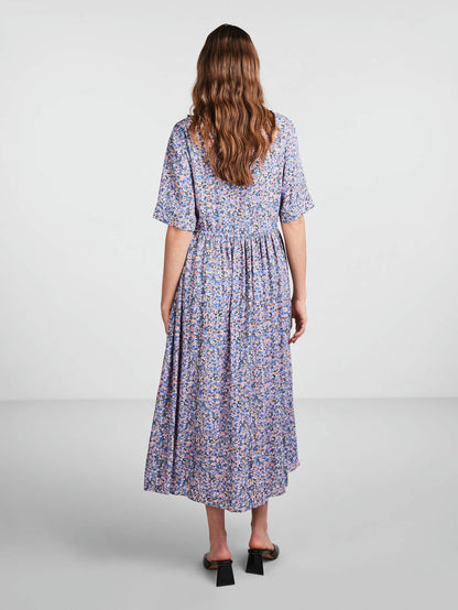 Niya Midi Dress (Marina Blue)