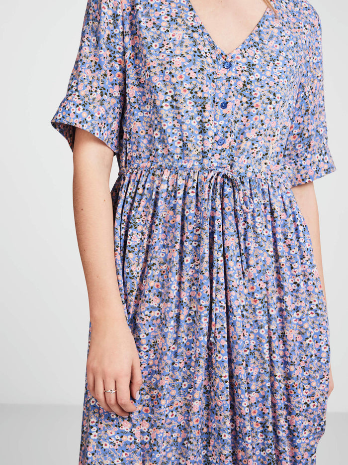 Niya Midi Dress (Marina Blue)
