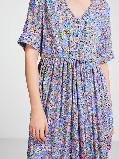 Niya Midi Dress (Marina Blue)