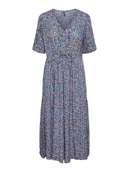Niya Midi Dress (Marina Blue)