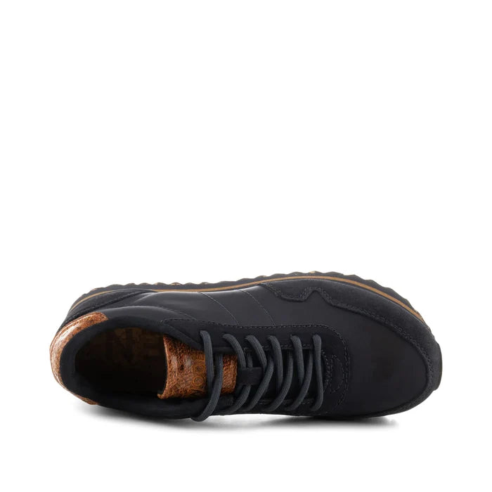 Nora III Leather Plateau (Dark Navy)