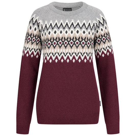 Giesswein Nordic Sweater 1 - bordeauxmelé 376