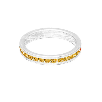 November (Topaz) White Gold Ring | Size 10