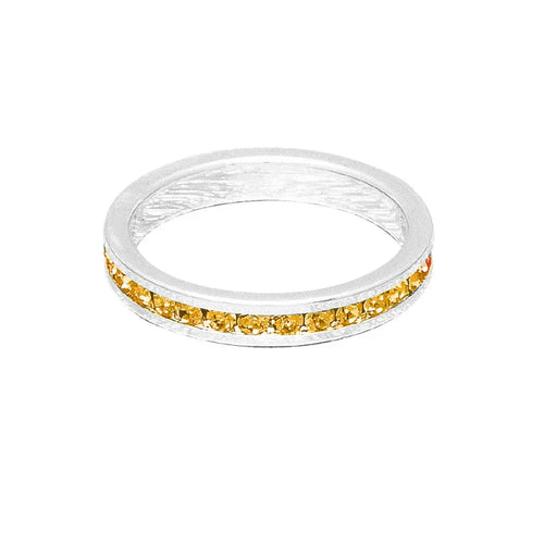 November (Topaz) White Gold Ring | Size 7