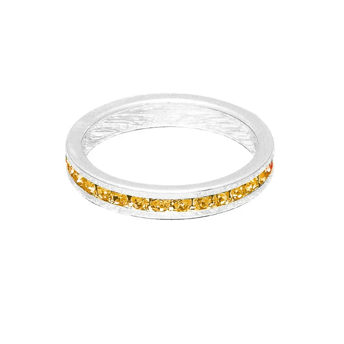 November (Topaz) White Gold Ring | Size 9