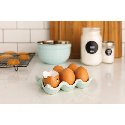 Now Designs by Danica - Robin's Egg Speckle Ceramic Egg Crate