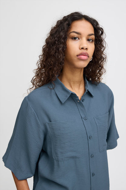 Ono Shirt Top (Blue Mirage)