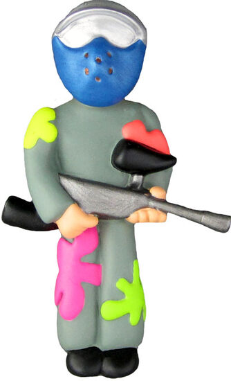 Paint Ball Player- Personalized Christmas Ornament