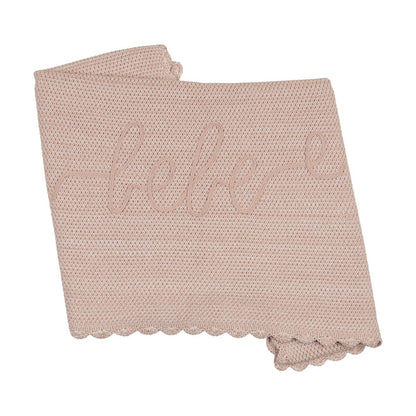 Peluche Scalloped Mélange Bebe Blanket