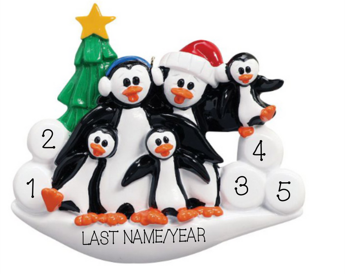 Penguin Family - Family of 5