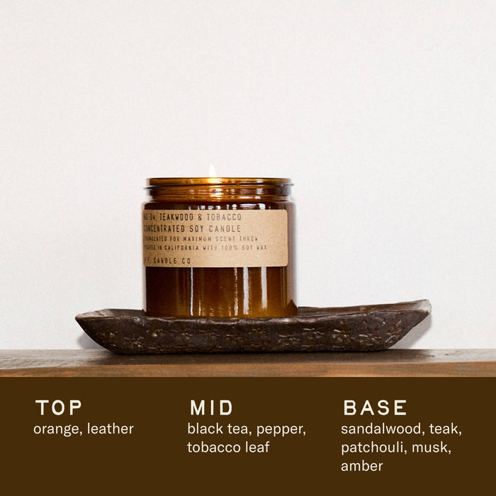 P.F. Candle Co. - Teakwood & Tobacco - Large Concentrated Candle