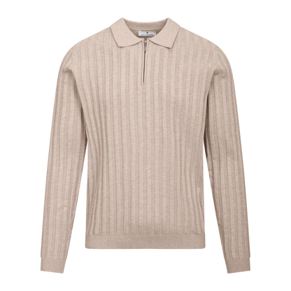 Urban Pioneers Male Phillip Half-zip SWEATER LIGHT SAND