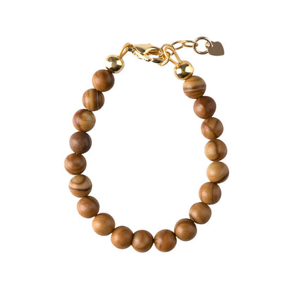 Wood Grain Stone Beads / Size 3" - Newborn